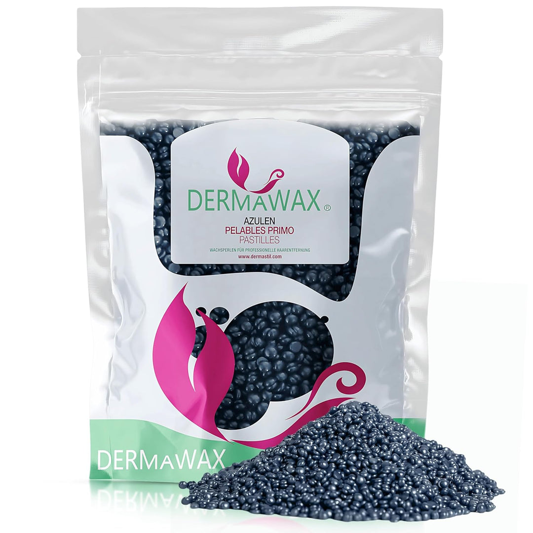 Dermawax 1 kg Azulen Waxing Perlen- Professionelle Heisswachs Wachsperlen zur Haarentfernung- Anwend