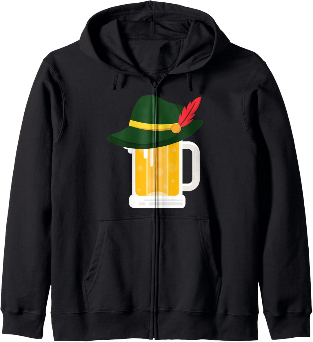 Bier mit deutschem Alpenhut Lustiges Oktoberfest-Geschenk Kapuzenjacke