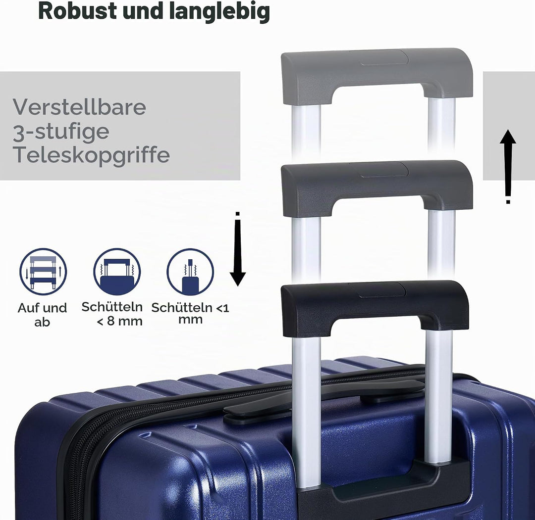 SHOWKOO Koffer Gross 75cm Hartschale Leicht Reisekoffer Polycarbonat Erweiterbar Haltbar Trolley Han