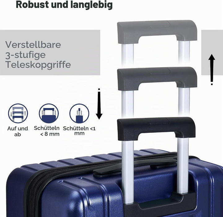SHOWKOO Koffer Gross 75cm Hartschale Leicht Reisekoffer Polycarbonat Erweiterbar Haltbar Trolley Han