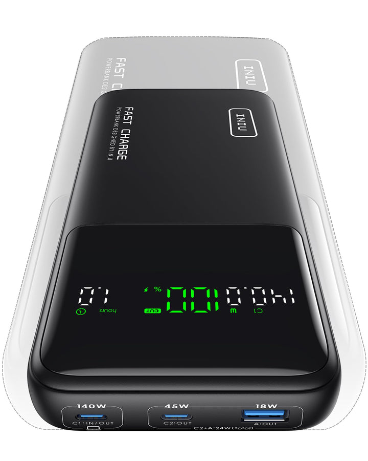 INIU Power Bank, 25000mAh 140W Power Bank Klein Aber Stark USB C Input & Output for Phone & Laptop,
