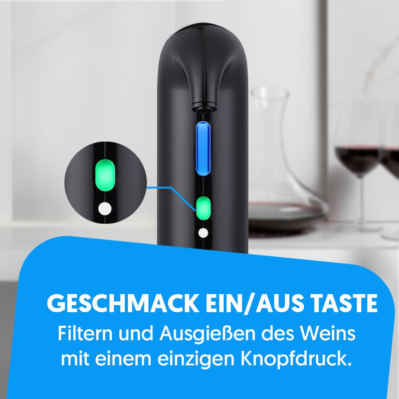 NK Elektrischer Weinkaraffe, automatischer und tragbarer Weinbelüfter, wiederaufladbar über USB, ink