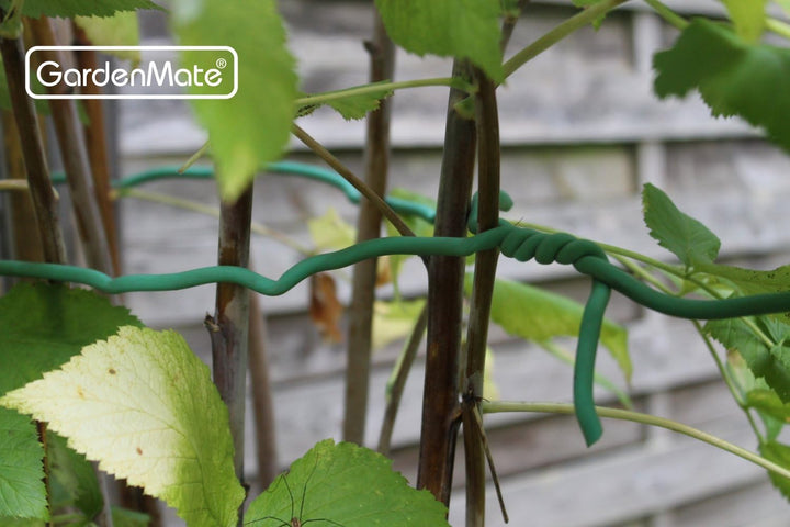 GardenMate® 12x Gartendraht 5,0 mm x 5 m mit Gummi ummantelt gummiert geschäumt 12 Stück, 12 Stü