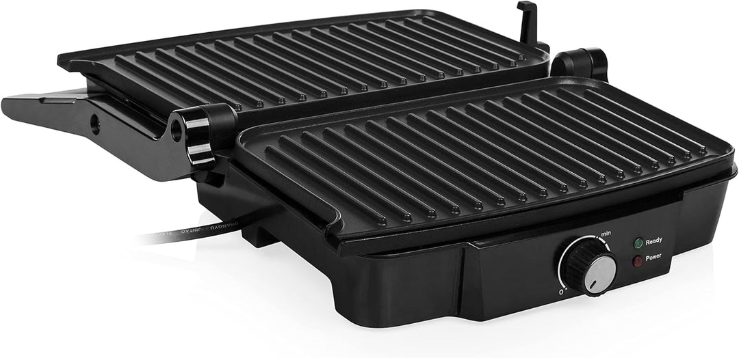 Tristar Kontaktgrill mit 180° Öffnung und Einer Bratfläche von 28 x 17 cm/auch als Tischgrill nutzba
