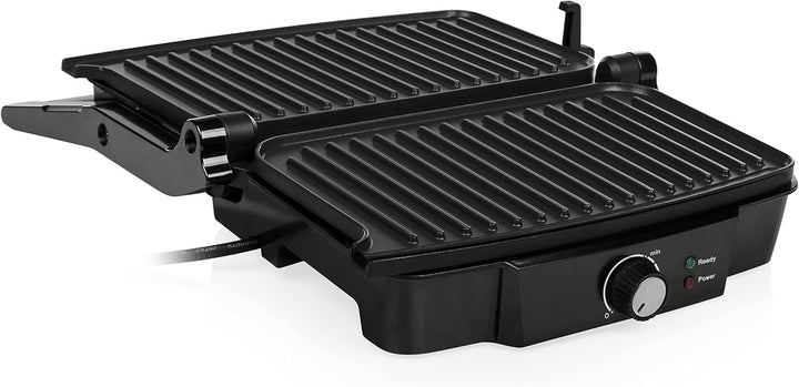 Tristar Kontaktgrill mit 180° Öffnung und Einer Bratfläche von 28 x 17 cm/auch als Tischgrill nutzba