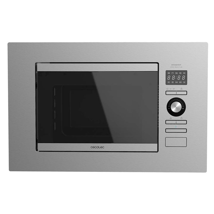 Cecotec Einbaubarer Digitaler Mikrowellenherd GrandHeat 2090 Built-In Steel. 800W Leistung, Einbaufä