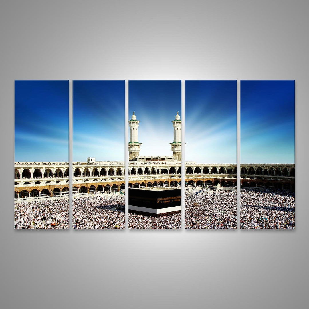 islandburner Bild auf Leinwand Kaaba Mekka Saudi Arabien Bilder Wandbilder Poster Leinwand 160x80cm