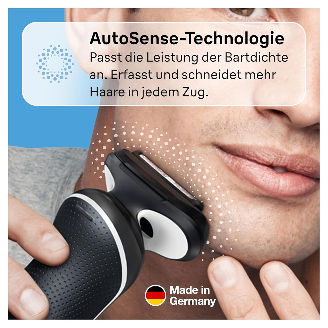 Braun Series 5 Elektrorasierer mit EasyClick Aufsatz, Barttrimmer, Rasierer Herren, EasyClean, Wet &