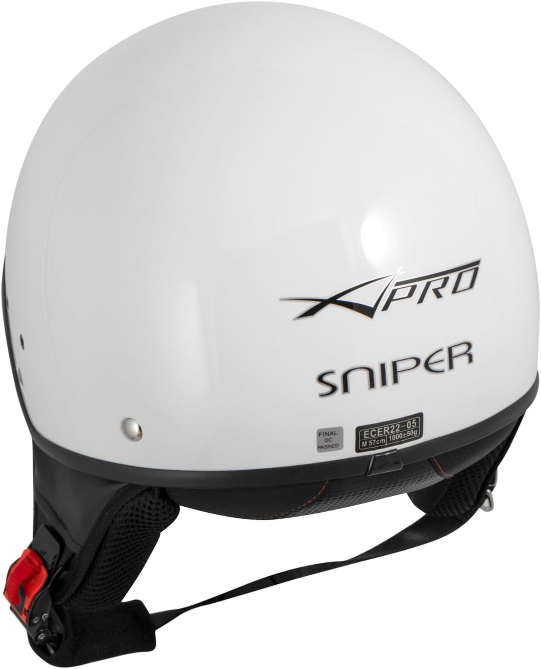 Motorradhelm Motorrad Roller Jet Helm Innensonnenblende Viser SonicMoto 58 cm ( L) Weiss, 58 cm ( L)