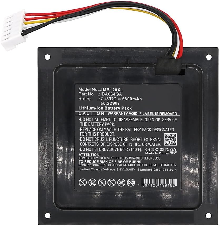 CELLONIC, Lautsprecherakku kompatibel mit JBL PartyBox 110 (6800mAh, 7.4V) Ersatzakku IBA064GA, ICA0