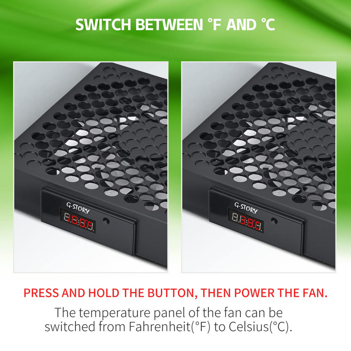 G-STORY Lüfter für Xbox Series X, Lüftergeschwindigkeit wird automatisch durch Temperatur angepasst,