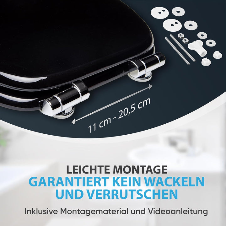Sanilo WC-Sitz mit Absenkautomatik I Hochwertiger Toilettensitz aus Holz I Toilettendeckel in versch
