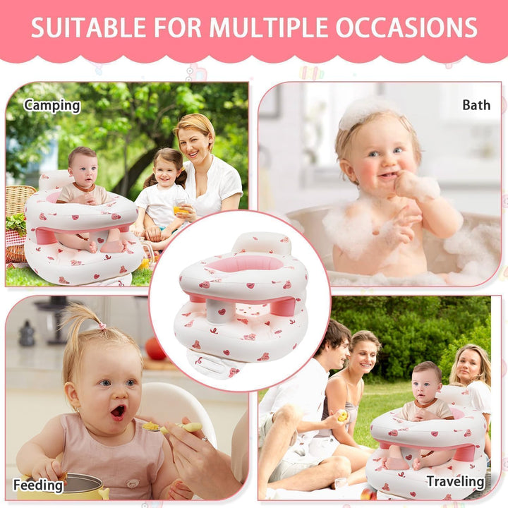 Aufblasbarer Sitz Baby für Babys ab 3-36 Monaten, Faltbarer Aufblasbarer Inflatable Baby Seat mit In