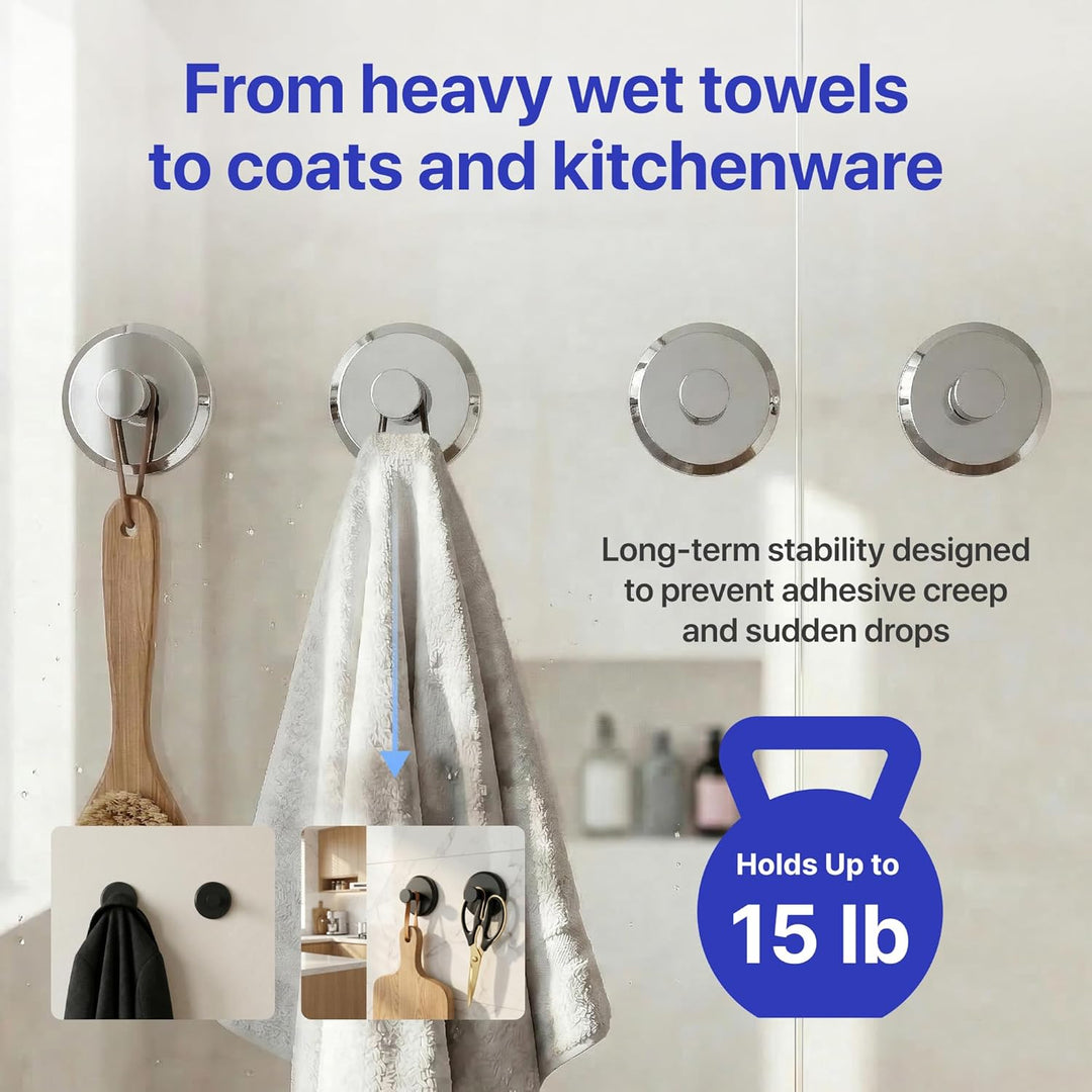 HOME SO Handtuchhaken mit hochwertigem Saugnapf-Vakuum-Halter – abnehmbarer und wiederverwendbarer A