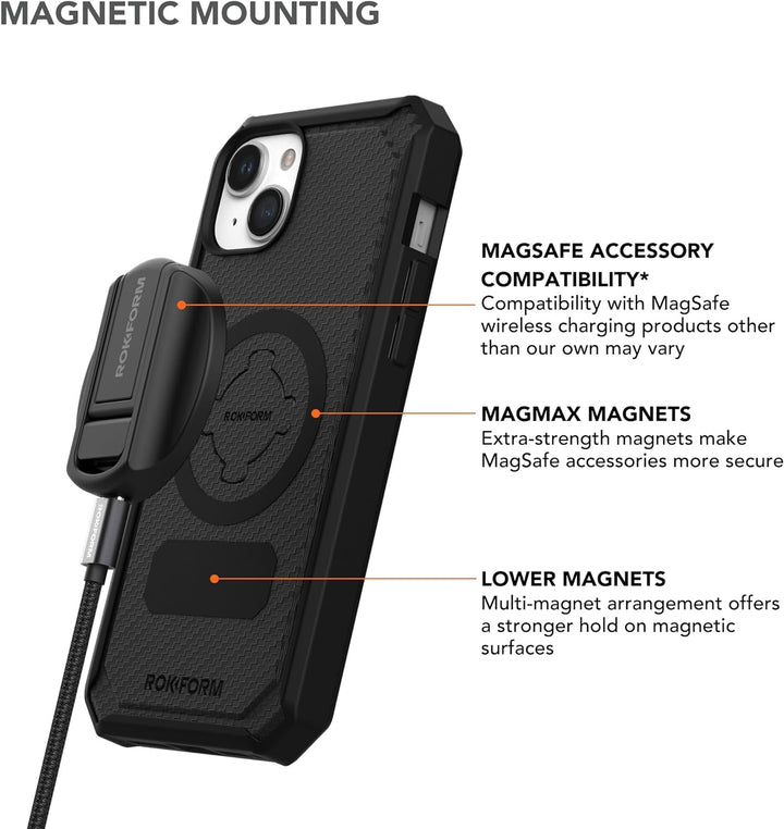 ROKFORM Rokform - iPhone 15 Plus Hülle, Rugged Serie, magnetisch, iPhone 15 Plus Hülle mit RokLock D