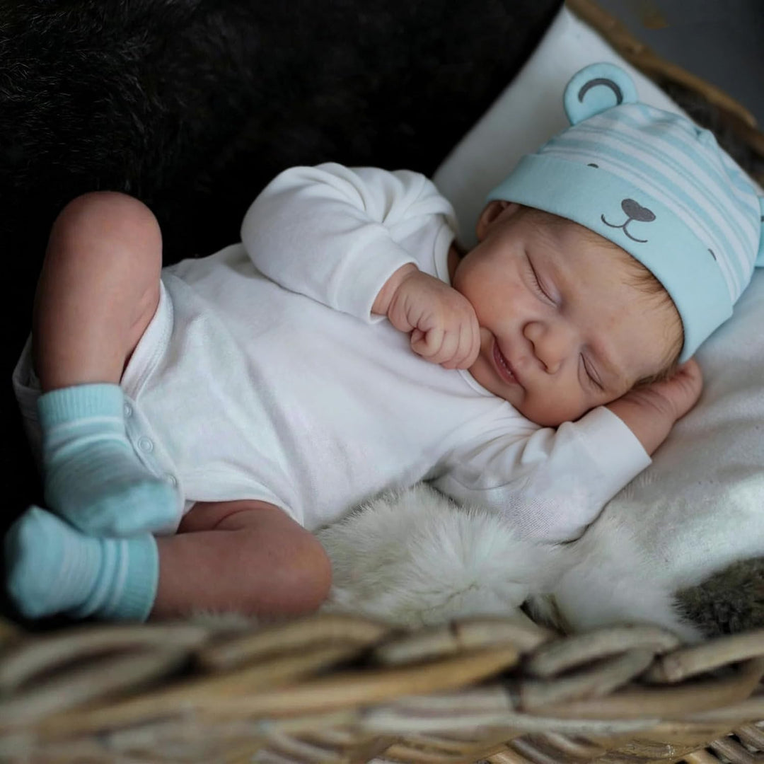 Zero pam Reborn Baby Vollsilikon Lebensecht-45CM Silikon Baby, Reborn Puppen Lebensecht, Puppe Wie E