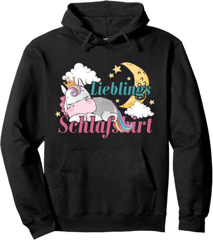 Magisches Tier Schlafmütze Langschläfer Schlafshirt Einhorn Pullover Hoodie