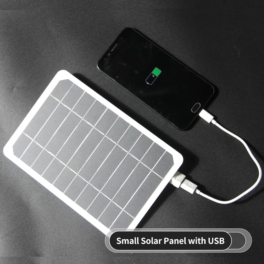 Irishom Solarpanel mit USB Anschluss 5W 5V Solar Ladegerät Unterwegs Handy Laden USB Solar Charger f