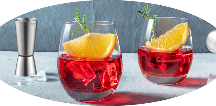 Topkapi Bar & Lounge 251.152 Negroni Gläser 3-TLG Cocktail Set Enrico – Fabelhaft für Negroni, 465 m