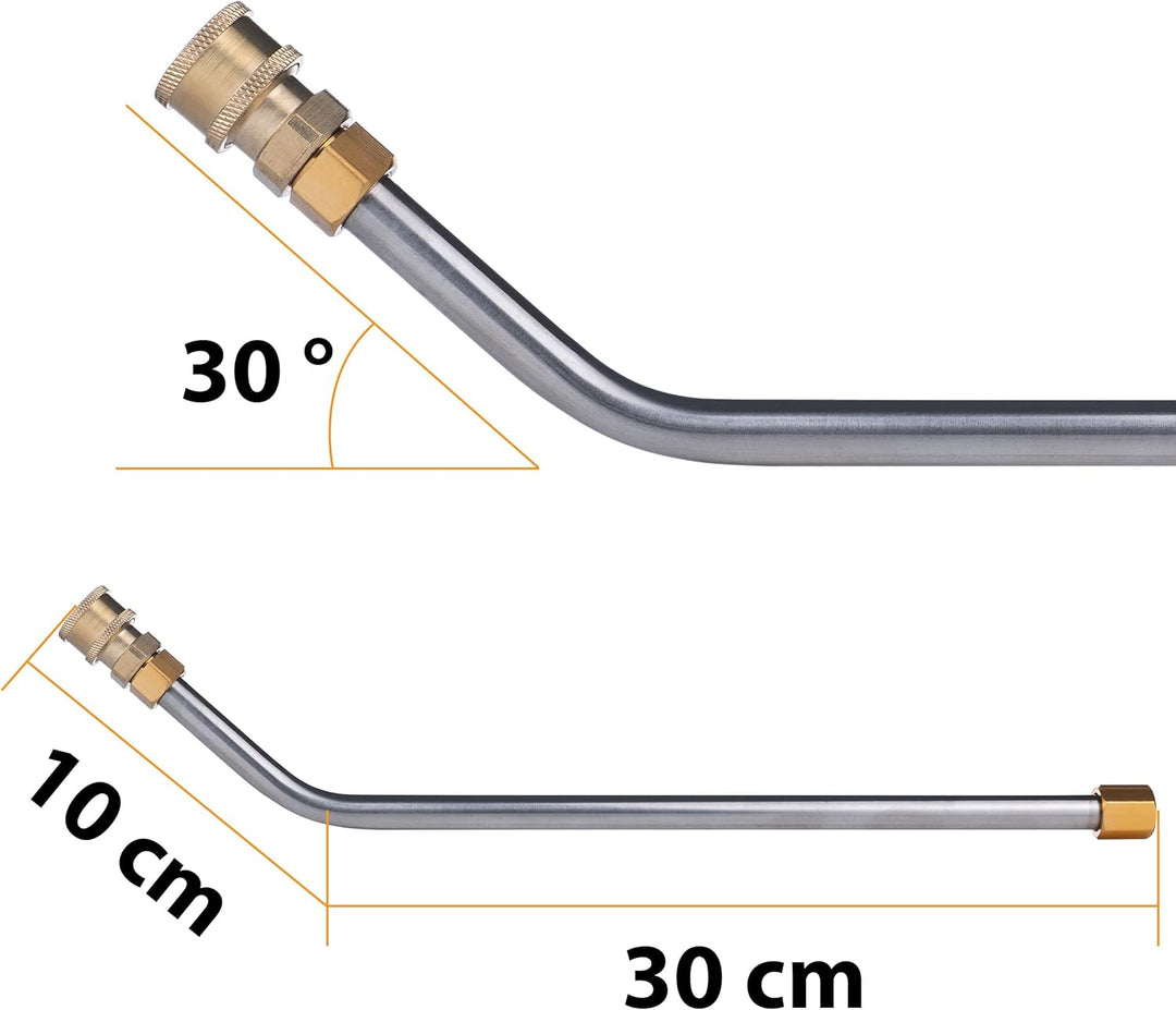 Ersatzteil für Hochdruckreiniger Kärcher K2–K7 Hochdrucklanzen Set – 7 Lanzen 6 Gerade 1 Gebogen 30°