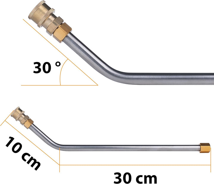 Ersatzteil für Hochdruckreiniger Kärcher K2–K7 Hochdrucklanzen Set – 7 Lanzen 6 Gerade 1 Gebogen 30°