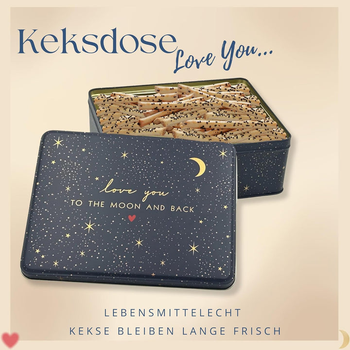 Geschenkdose Design Design Sara Miller - Liebevoll gestaltete rechteckige Vorratsdose - Motiv Love Y