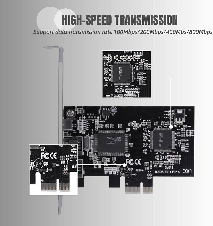 Firewire PCI-Express-Karte, PCI-E PCI Express FireWire 1394a IEEE 1394 Controller-Karte mit FireWire
