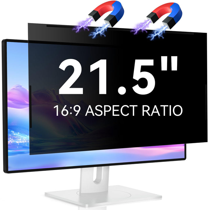 IPROKKO 21.5 -Zoll Magnetischer Blickschutzfilter für 16:9 Monitor, Abnehmbarer Sichtschutz Anti Bla