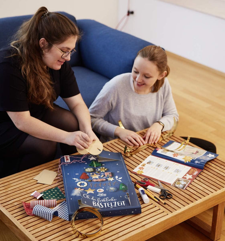 Adventskalender Oh du fröhliche Bastelzeit: 24 Türchen voller stylischer Bastelideen für die Weihnac