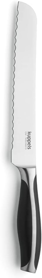Kuppels Chef Küchenmesser Set 3-teilig | Allzweckmesser, Kochmesser & Brotmesser mit Wellenschliff |