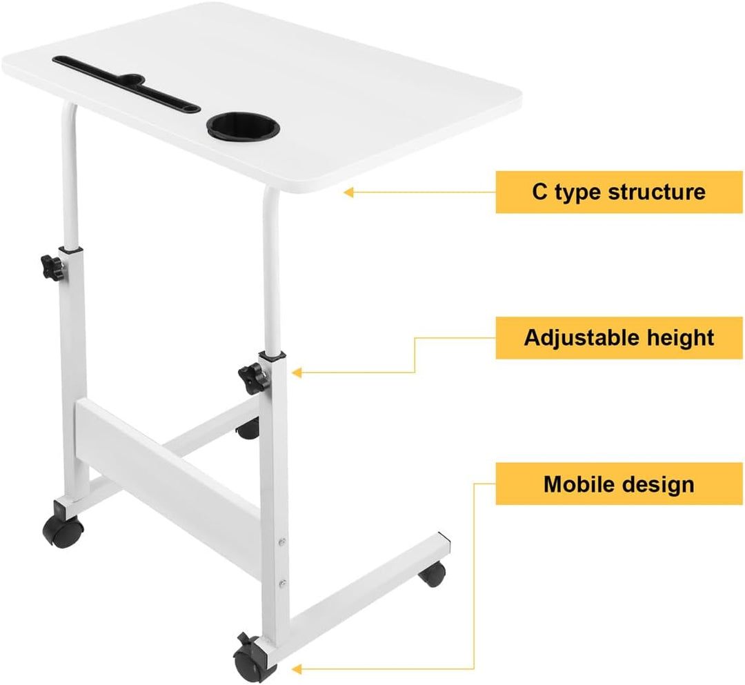 PIPIPOXER 60x40cm Laptoptisch höhenverstellbarer Schreibtisch Computertisch mobiler Laptop-Schreibti