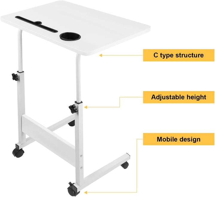 PIPIPOXER 60x40cm Laptoptisch höhenverstellbarer Schreibtisch Computertisch mobiler Laptop-Schreibti