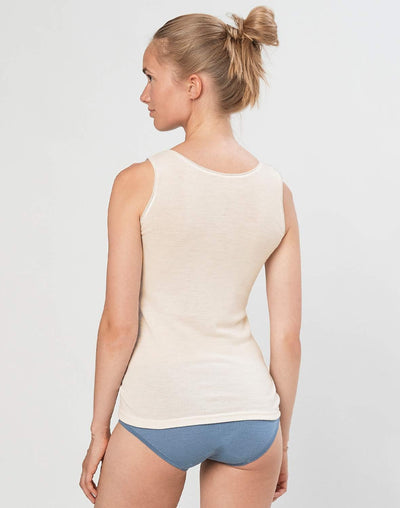 Dilling Merino Unterhemd für Damen - aus 100% Bio-Merinowolle 36 Natur, 36 Natur
