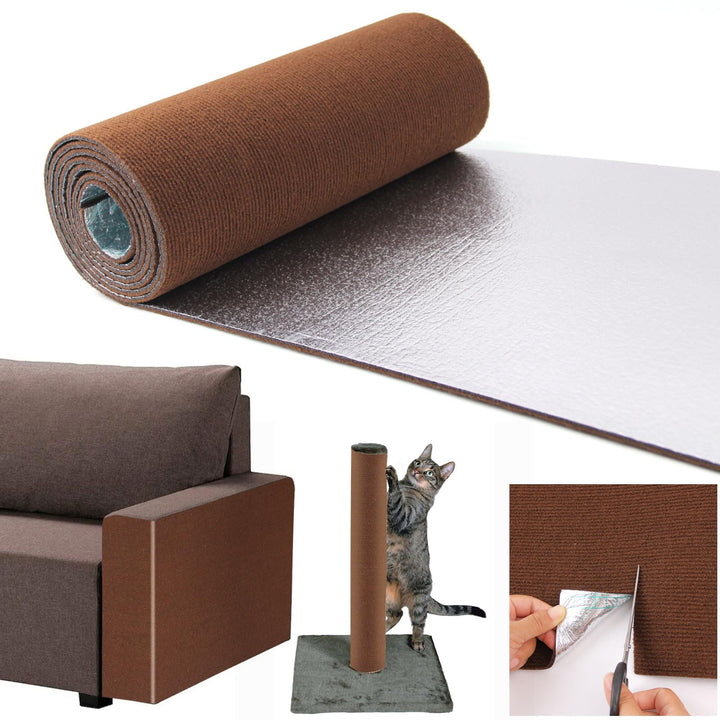 Selbstklebend Kratzmatte Katze, 200cmx40cm DIY Kratzbrett Katze, Kratzschutz Sofa Katze, Kratzbrett
