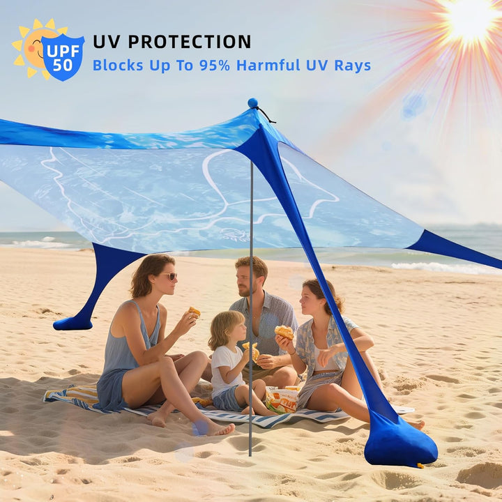 Strandzelt Pop Up 160 x 200 cm, 3D Drucken Klein Sonnenschutz UPF50 Lycra Zelte Outdoor Hinterhof St