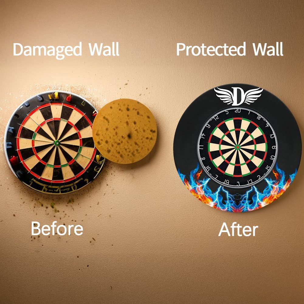 Dlishka Dartscheibe Dart ZubehöR-Dart Surround Eva,Dartscheibe Schutzring FüR Verpasste WüRfe,Einfac