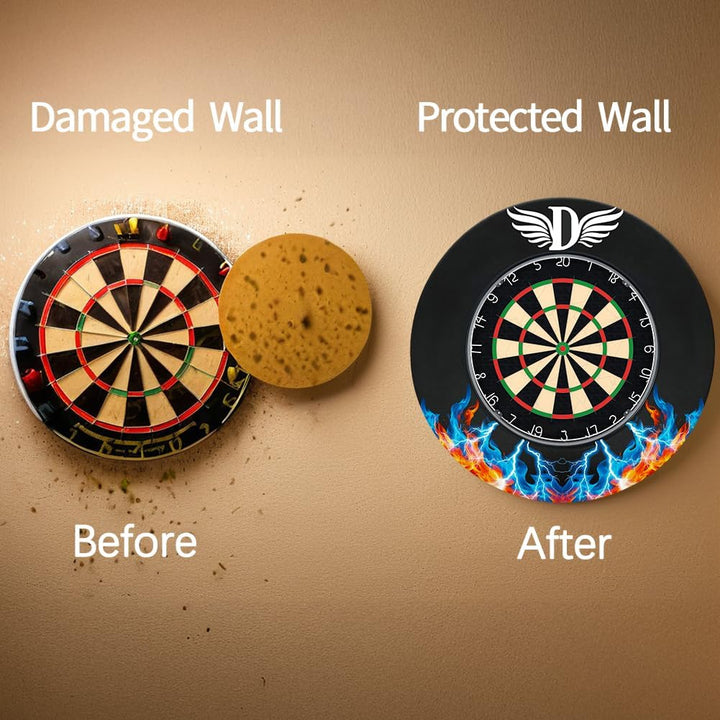 Dlishka Dartscheibe Dart ZubehöR-Dart Surround Eva,Dartscheibe Schutzring FüR Verpasste WüRfe,Einfac