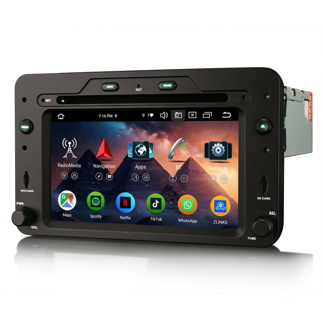 Erisin 8-Kern 4GB+64GB Android 14 Autoradio Bluetooth GPS Navi Für Alfa Romeo Brera Spider 159 Sport