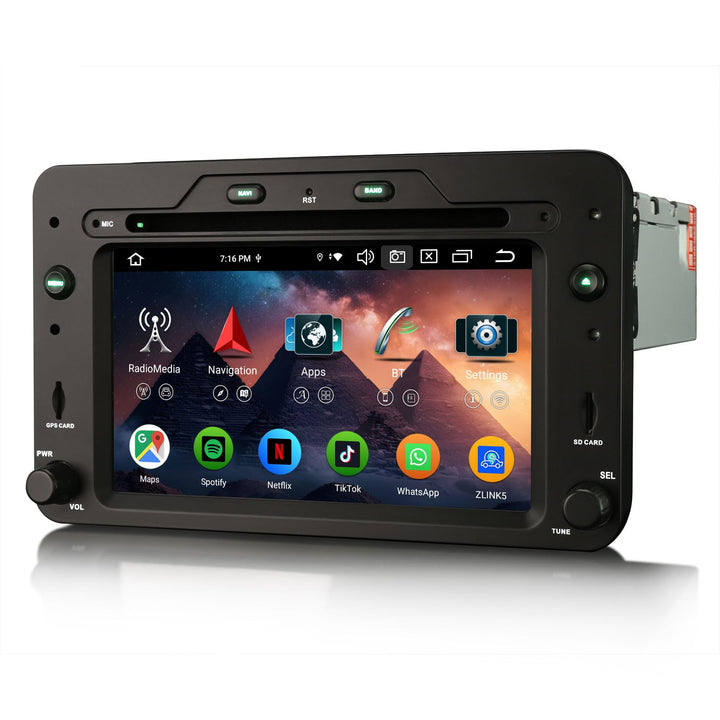 Erisin 8-Kern 4GB+64GB Android 14 Autoradio Bluetooth GPS Navi Für Alfa Romeo Brera Spider 159 Sport