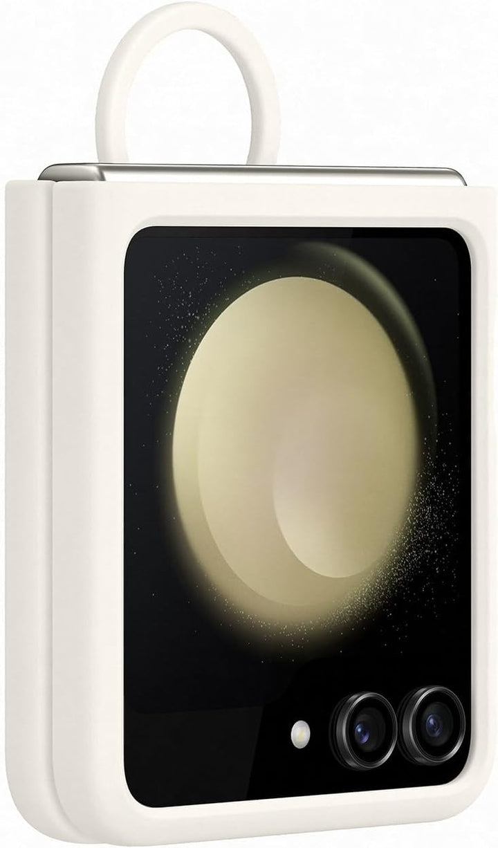 Samsung Silicone Case with Ring EF-PF731 für das Galaxy Z Flip5, Creme