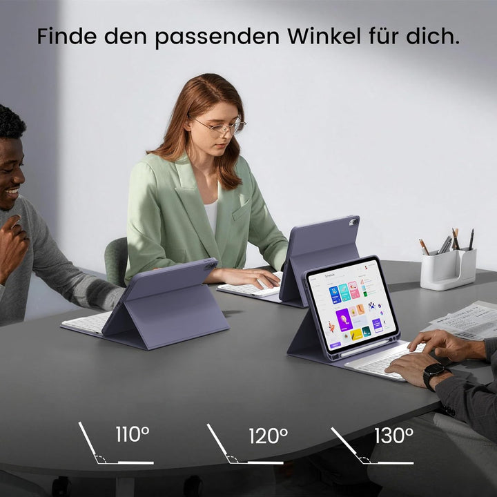 Hülle mit Tastatur für iPad 11 Generation (A16) 11 Zoll 2025/10 Generation 10.9 Zoll 2022, Mit Magne