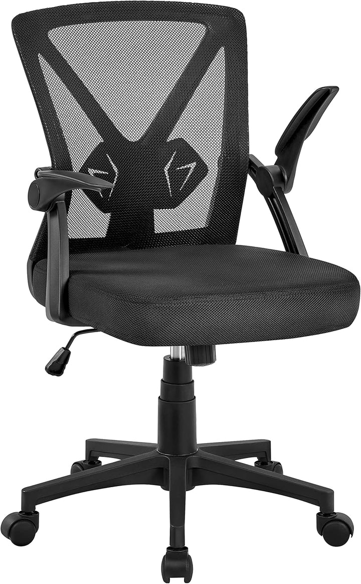 Yaheetech Bürostuhl ergonomisch, Schreibtischstuhl aus Mesh mit Hochklappbaren Armlehnen, Drehstuhl
