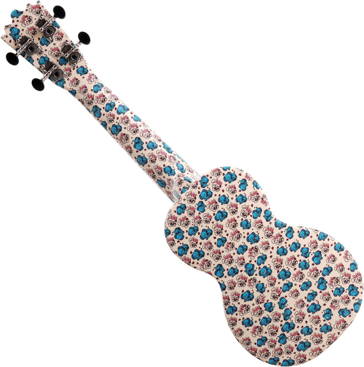 Classic Cantabile BeachBuddy "Sunny Zoo" Sopran Ukulele aus ABS Material (Uke, Hawaii Gitarre, PVC K