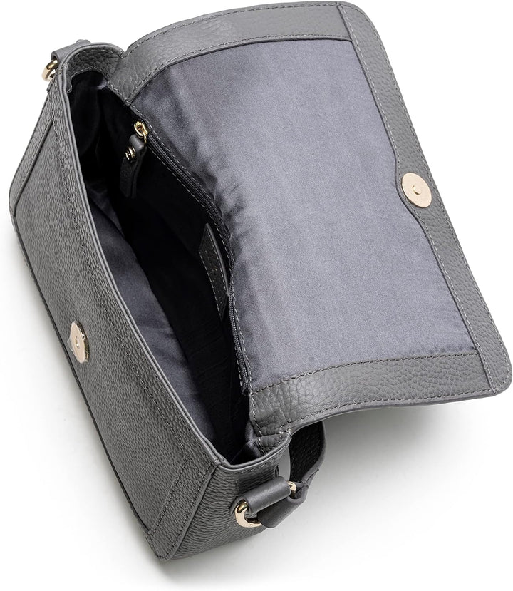 Lazarotti Bologna Leder Umhängetasche Damen | verstellbarer Schulterriemen | mittelgrosse Crossbody
