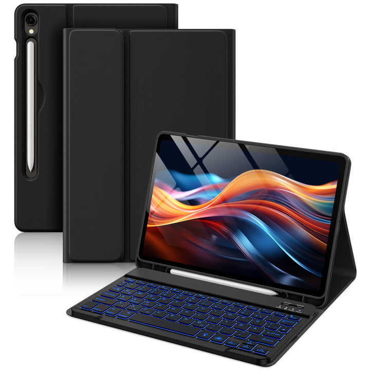 Vobafe Tastatur Hülle für Samsung Galaxy Tab S10 Lite/S10 FE/S9 FE 10.9 Zoll/Tab S9 11 Zoll, 7-Farbe