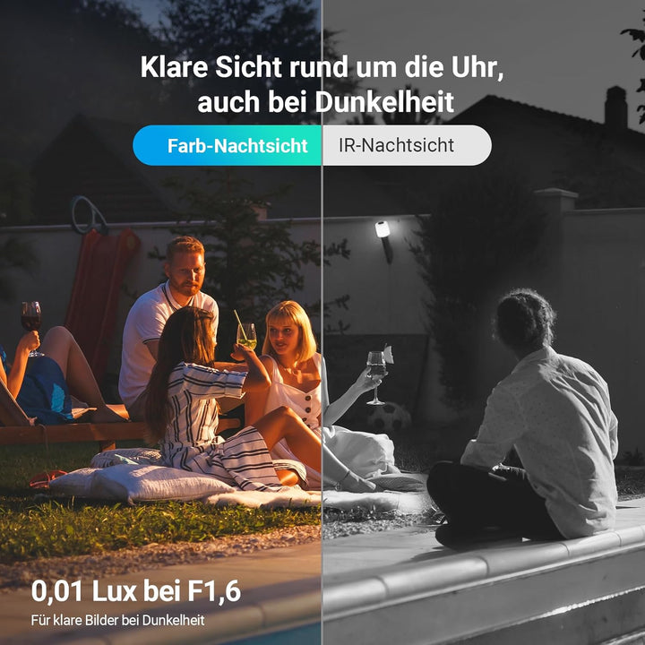 EZVIZ Kabellose PTZ-Akku-Überwachungskamera, 8MP WLAN-Aussenkamera, Always-On-Video Modus, Farbnacht