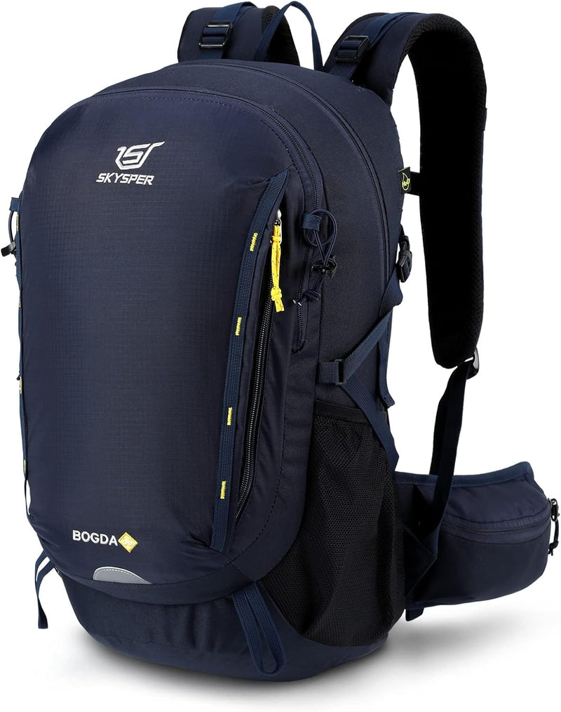 SKYSPER Wanderrucksack 30L/35L Trekkingrucksack Leicht Rucksack mit Rückenbelüftung aus atmungsaktiv