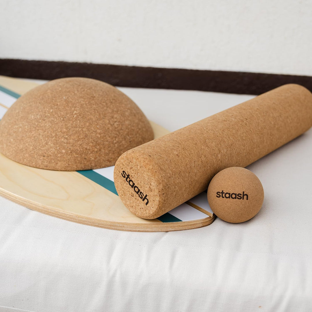 STAASH® PRO Balance Board aus Birkenholz – Premium 5-in-1-Set für Gleichgewichtstraining, Fitness &amp;