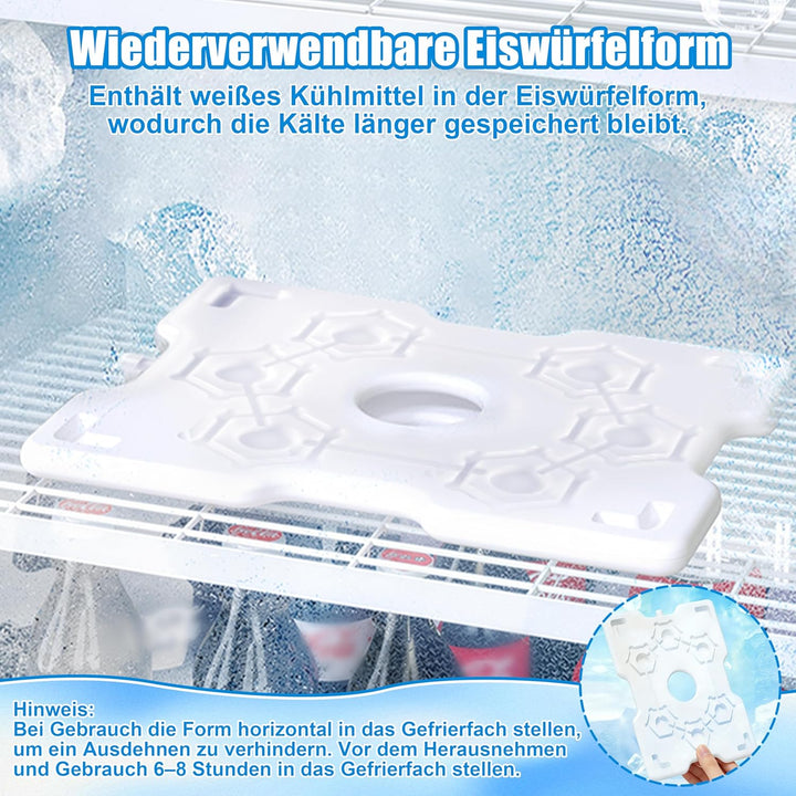 IEEILULU Snackbox mit 8 Fächern und Abtropfboden für Obst, Snacks, Saucen usw, Snackteller mit Fäche