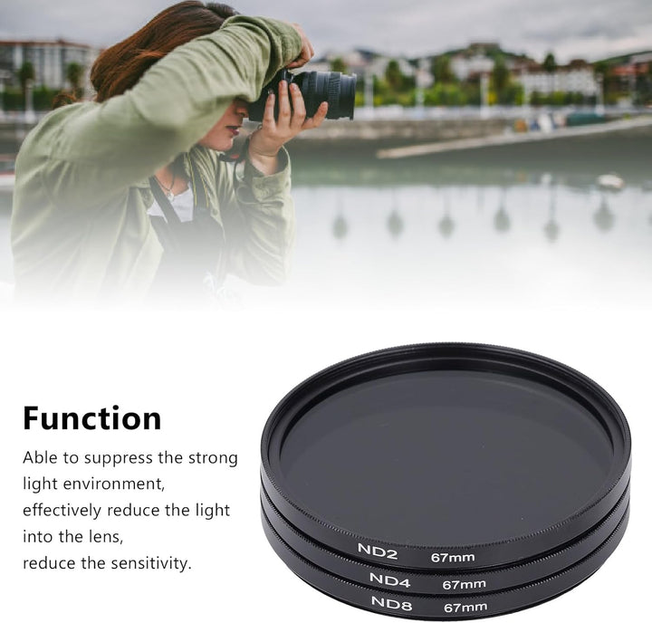 ciciglow ND-Filterset, mit ND2-Filter, ND4-Filter und ND8-Filter, HD-Mehrschichtbeschichtung, Anti-Ü